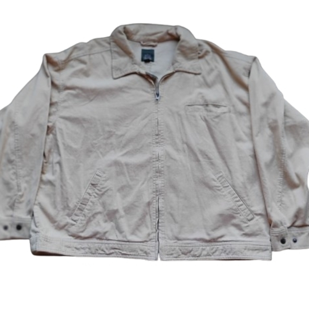 NWT Wild Fable Corduroy Zip Jacket XXL Off White Casual Utility Style